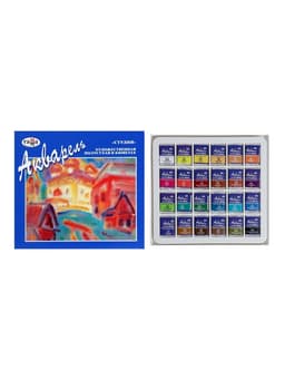 Акварель художественная в кюветах «Гамма. Студия», 24 цвета × 2.5 мл