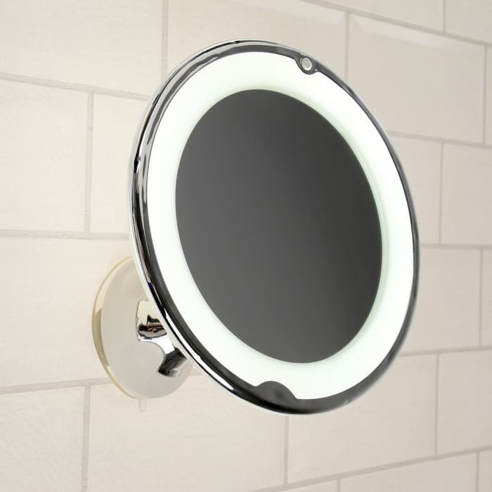 Зеркало Luazon KZ- 13, подсветка, настенное, 18 диодов, 3 режима свечения, от батареек 3×ААА