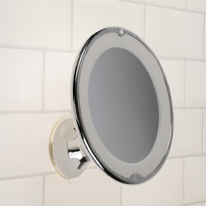 Зеркало Luazon KZ- 13, подсветка, настенное, 18 диодов, 3 режима свечения, от батареек 3×ААА