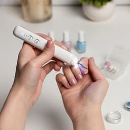 Аппарат для маникюра Luazon LMM-02, портативный, 5 насадок, АКБ, белый