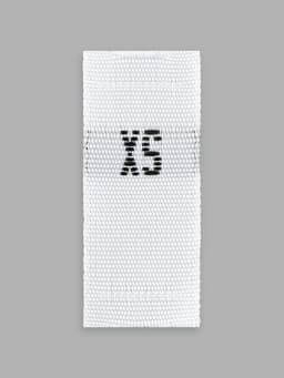 Размерники жаккардовые, XS, 12×30 мм, 100 шт., белые