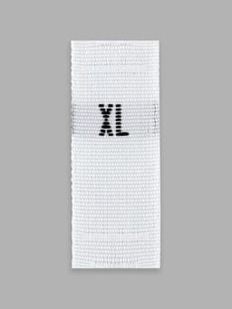 Размерники жаккардовые, XL, 12×30 мм, 100 шт., белые