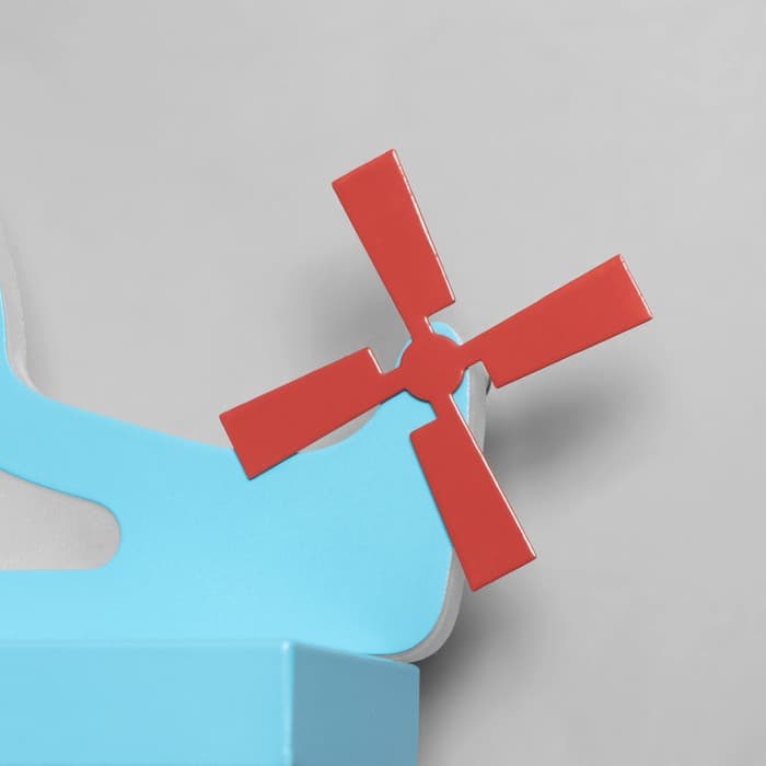 Бра «Вертолет» LED 18 Вт синий 35×25×8 см