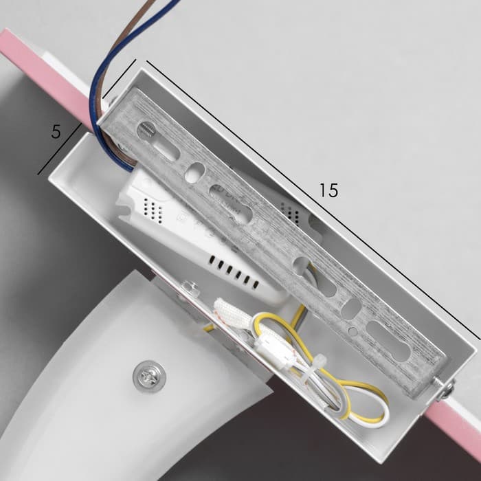 Бра «Пальма» LED 18 Вт розовый 35×25×8 см