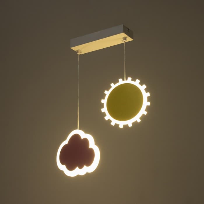 Светильник подвесной «Рассвет» LED 36 Вт цветной 30×5×60 см