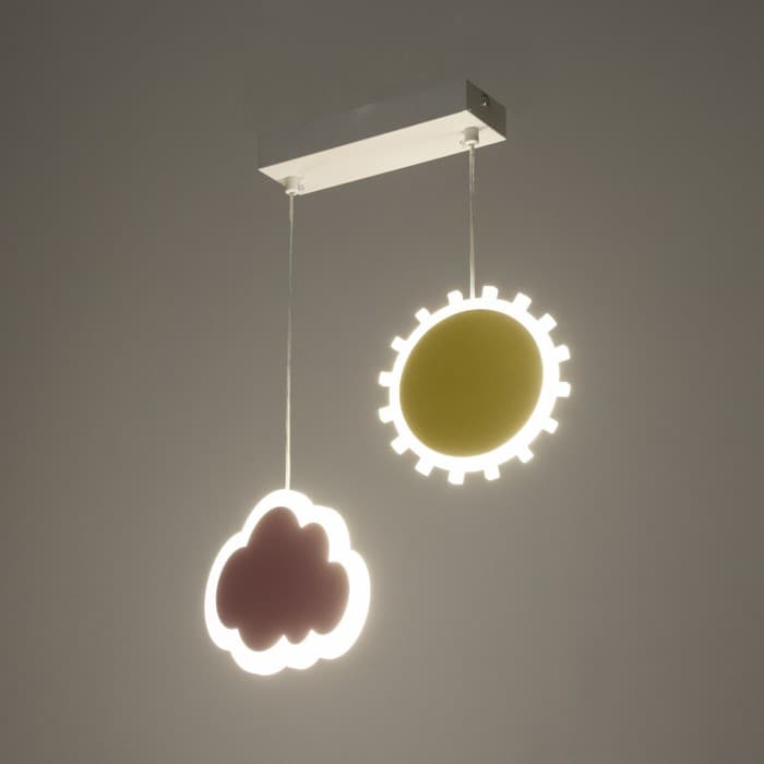 Светильник подвесной «Рассвет» LED 36 Вт цветной 30×5×60 см