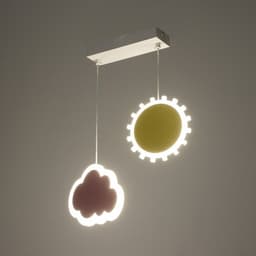 Светильник подвесной «Рассвет» LED 36 Вт цветной 30×5×60 см