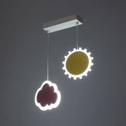 Светильник подвесной «Рассвет» LED 36 Вт цветной 30×5×60 см