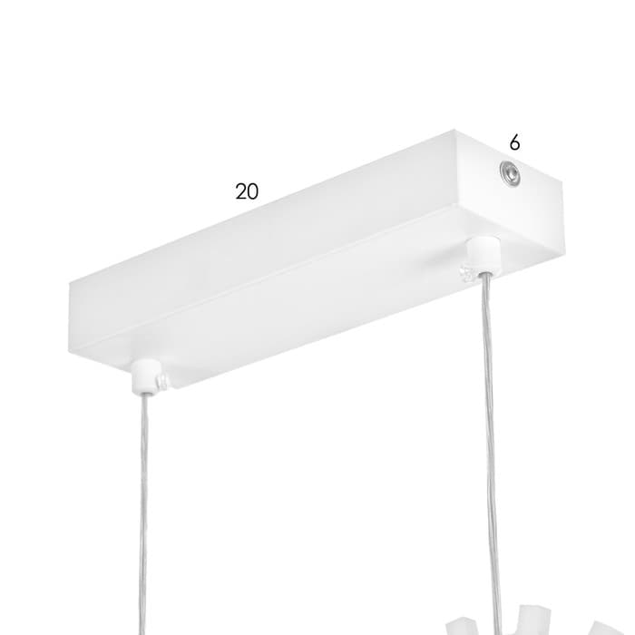 Светильник подвесной «Рассвет» LED 36 Вт цветной 30×5×60 см