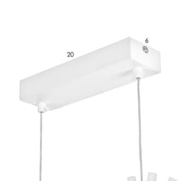 Светильник подвесной «Рассвет» LED 36 Вт цветной 30×5×60 см