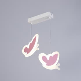 Светильник подвесной «Бабочки» LED 32 Вт розовый 35×5×60 см
