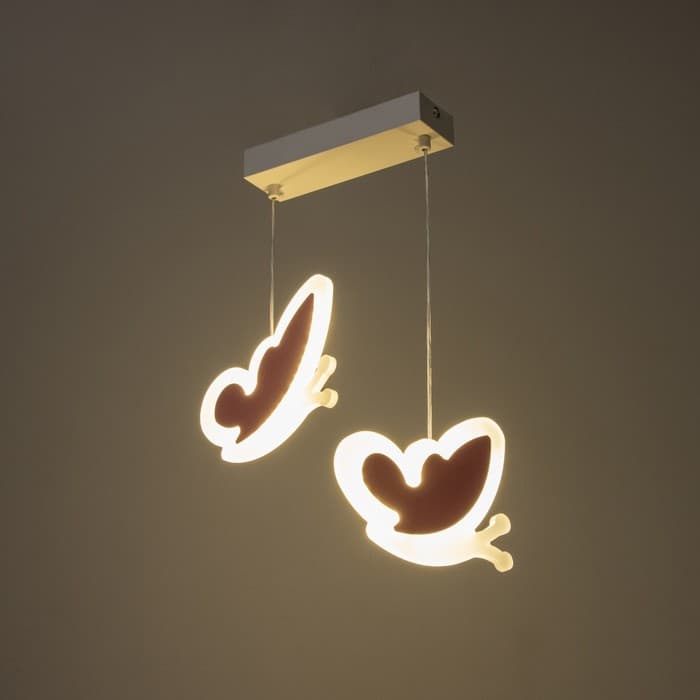 Светильник подвесной «Бабочки» LED 32 Вт розовый 35×5×60 см