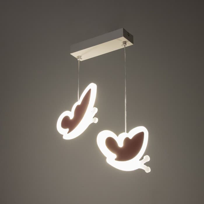 Светильник подвесной «Бабочки» LED 32 Вт розовый 35×5×60 см