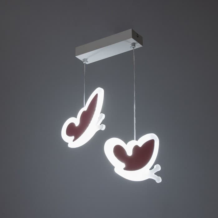Светильник подвесной «Бабочки» LED 32 Вт розовый 35×5×60 см