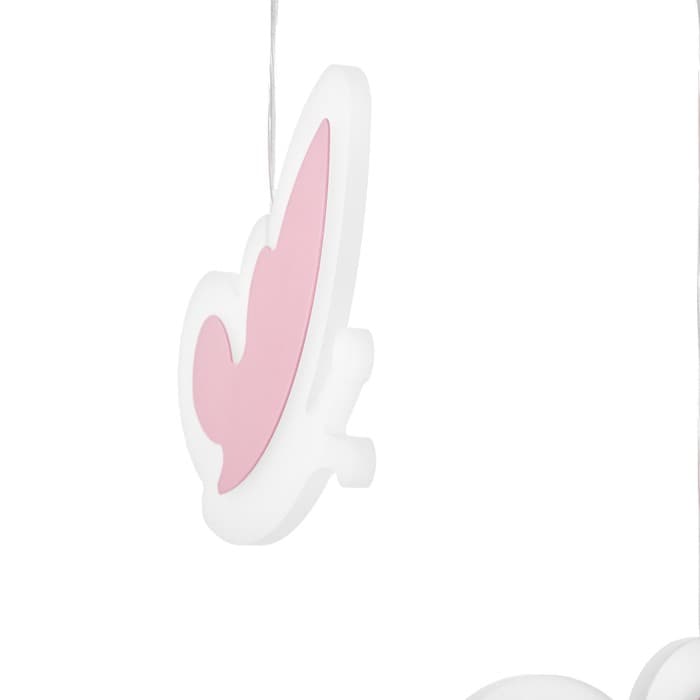 Светильник подвесной «Бабочки» LED 32 Вт розовый 35×5×60 см