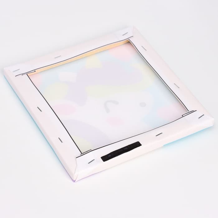 Картина помпошками на холсте «Единорог», набор для творчества, своими руками