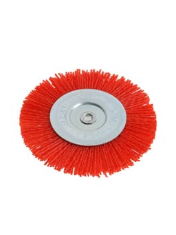 Щетка нейлоновая для дрели ТУНДРА, со шпилькой, плоская, 100 мм