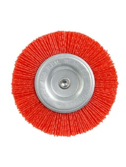 Щетка нейлоновая для дрели ТУНДРА, со шпилькой, плоская, 100 мм