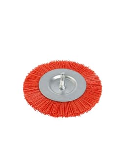 Щетка нейлоновая для дрели ТУНДРА, со шпилькой, плоская, 125 мм
