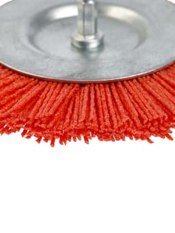 Щетка нейлоновая для дрели ТУНДРА, со шпилькой, плоская, 125 мм