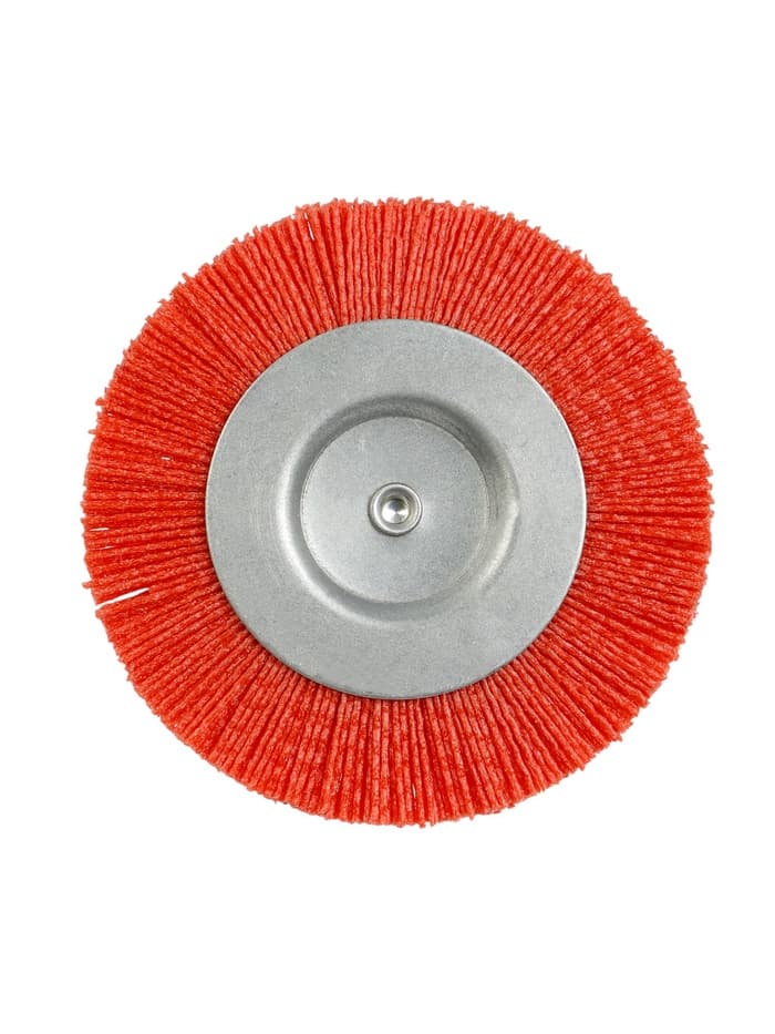 Щетка нейлоновая для дрели ТУНДРА, со шпилькой, плоская, 125 мм