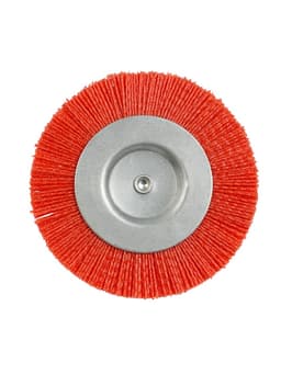 Щетка нейлоновая для дрели ТУНДРА, со шпилькой, плоская, 125 мм