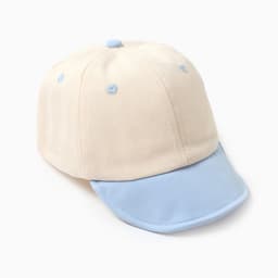 Кепка детская «Крошка Я», размер 46-48, бежевая, голубая