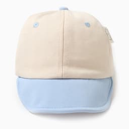 Кепка детская «Крошка Я», размер 46-48, бежевая, голубая