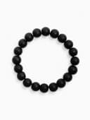 Браслет из бусин «Агат чёрный», d=5.5 см, шар №10, чёрный
