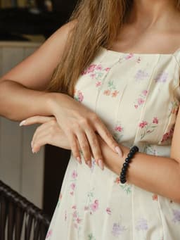 Браслет из бусин «Агат чёрный», d=5.5 см, шар №10, чёрный