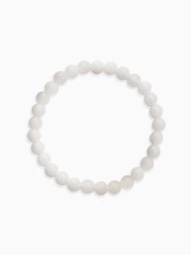 Браслет из бусин «Кварц», d=5.5 см, шар №6, белый