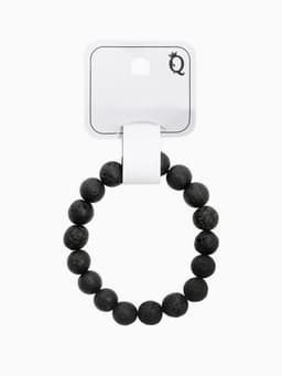 Браслет из бусин «Лава», d=5.5 см, шар №12, чёрный