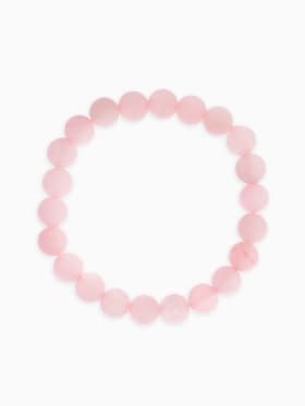 Браслет из бусин «Кварц», d=5.5 см, шар №8, розовый