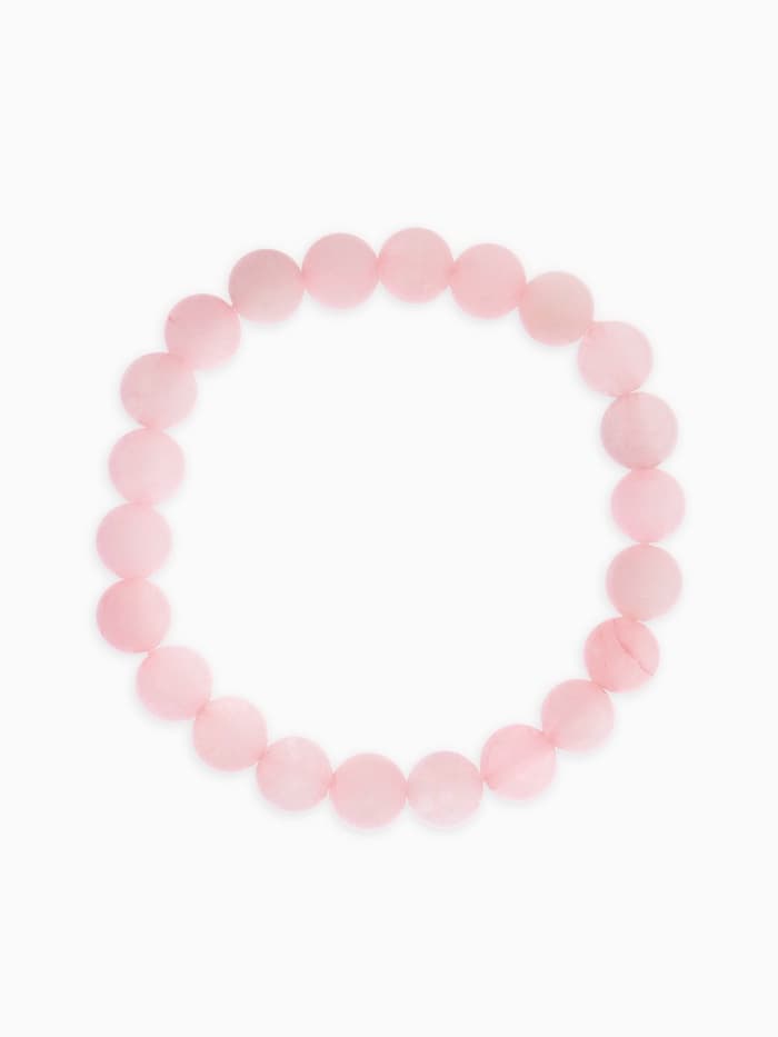 Браслет из бусин «Кварц», d=5.5 см, шар №8, розовый