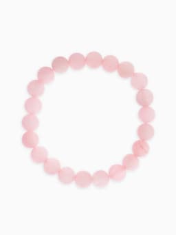 Браслет из бусин «Кварц», d=5.5 см, шар №8, розовый
