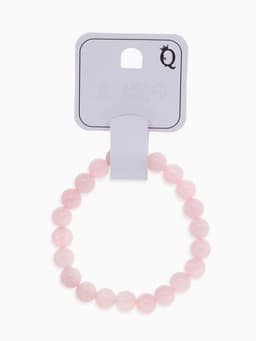 Браслет из бусин «Кварц», d=5.5 см, шар №8, розовый