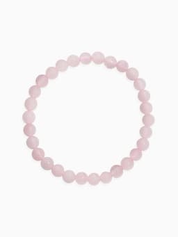 Набор браслетов из бусин «Кварц розовый и Аквамарин», 2 шт. шар №6