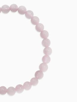 Набор браслетов из бусин «Кварц розовый и Аквамарин», 2 шт. шар №6