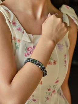 Набор браслетов из бусин «Лабрадор и Яшма», 2 шт. шар №6