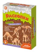 Настольная игра Десятое Королевство «Раскопки. Большой набор юного палеонтолога», 5 динозавров