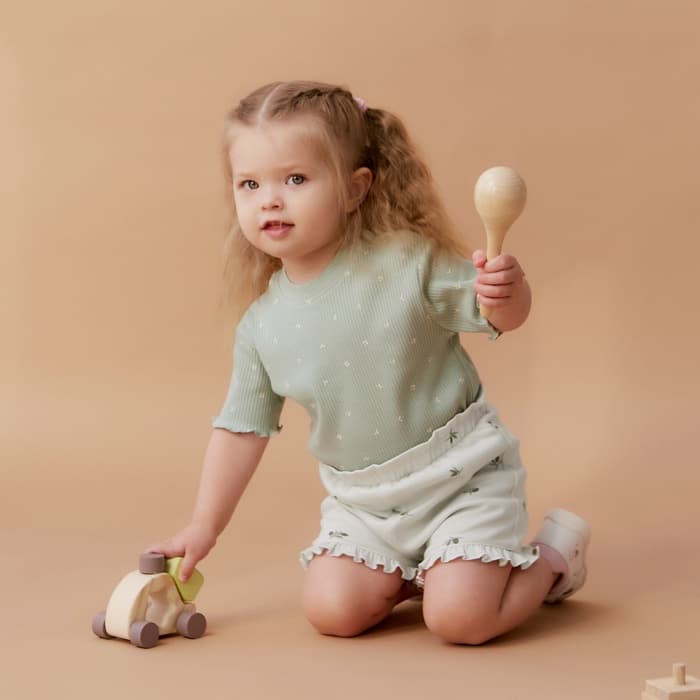 Шорты с рюшами «Крошка Я» Я Olives, рост 62-68, молочные