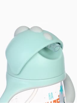 Поильник - непроливайка детский с силиконовой трубочкой «Чайка», 260 мл., с ручками, голубой