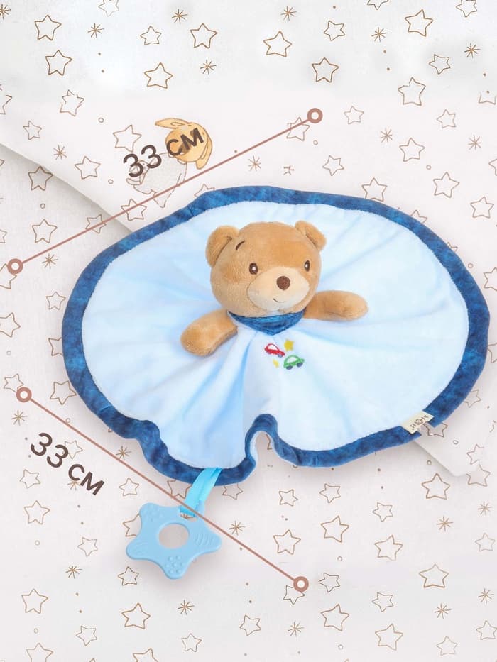 Комфортер - игрушка для сна новорожденных, M&B «Мишка», погремушка, голубой