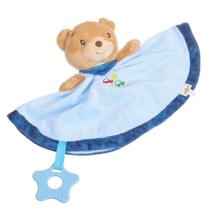 Комфортер - игрушка для сна новорожденных, M&B «Мишка», погремушка, голубой