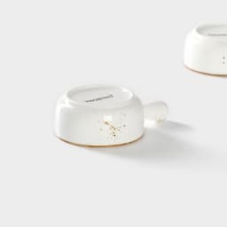 Кокотницы «Церера», набор 2 шт., d=7.5 см, 100 мл, фарфор, белые