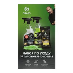 Подарочный набор автохимии Grass, уход за салоном, 4 предмета