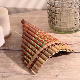 Сувенирный музыкальный инструмент «Флейта Пана» 28×19.5×6.5 см МИКС