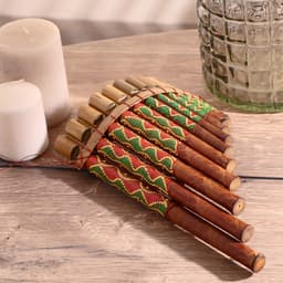 Сувенирный музыкальный инструмент «Флейта Пана» 28×19.5×6.5 см МИКС