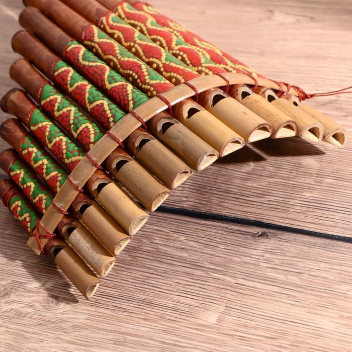 Сувенирный музыкальный инструмент «Флейта Пана» 28×19.5×6.5 см МИКС