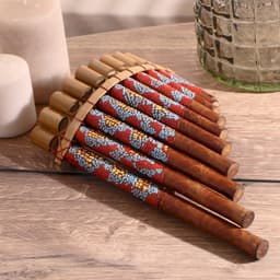 Сувенирный музыкальный инструмент «Флейта Пана» 28×19.5×6.5 см МИКС